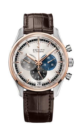 Zenith El Primero Chronomaster 42 Stainless Steel / Rose Gold / Silver / Alligator : Ref Number 51.2080.400/69.C494