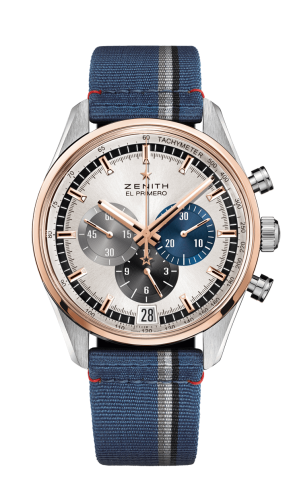 Zenith El Primero Chronomaster 42 Stainless Steel / Rose Gold / Silver / Fabric : Ref Number 51.2080.400/69.C802