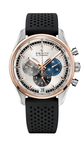 Zenith El Primero Chronomaster 42 Stainless Steel / Rose Gold / Silver / Rubber : Ref Number 51.2080.400/69.R576