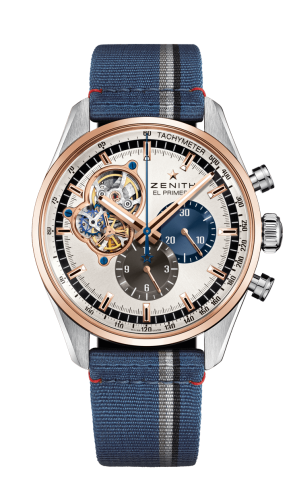 Zenith El Primero Chronomaster Open Stainless Steel / Rose Gold / Silver 1969 / Fabric : Ref Number 51.2080.4061/69.C802