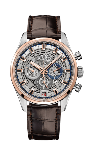 Zenith El Primero Chronomaster Full Open 42 Stainless Steel / Rose Gold / Strap / Alligator : Ref Number 51.2081.400/78.C810