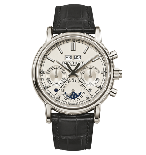 Patek Philippe Perpetual Calendar Split-Seconds Chronograph 5204 Platinum / Silver : Ref Number 5204P-010