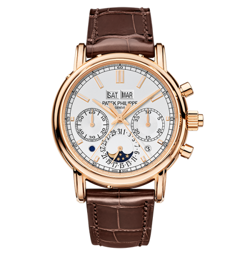 Patek Philippe Perpetual Calendar Split-Seconds Chronograph 5204 Rose Gold / Silver : Ref Number 5204R-001