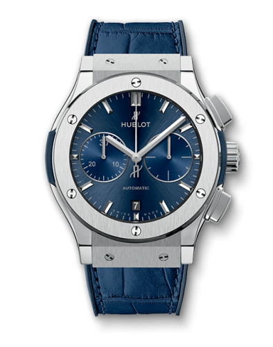 Hublot Classic Fusion 45 Chronograph Titanium / Blue : Ref Number 521.NX.7170.LR