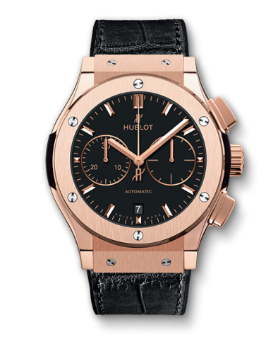 Hublot Classic Fusion 45 Chronograph King Gold / Black : Ref Number 521.OX.1181.LR
