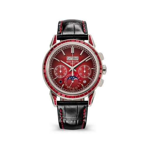 Patek Philippe Perpetual Calendar Chronograph 5271 Platinum - Ruby / Red : Ref Number 5271/12P-010