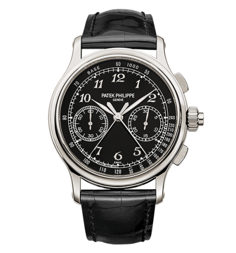 Patek Philippe Split-Seconds Chronograph 5370 Platinum / Black : Ref Number 5370P-001