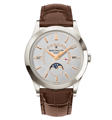 Patek Philippe Perpetual Calendar 5496 Platinum / Silver : Ref Number 5496P-015