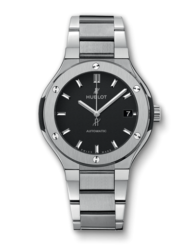 Hublot Classic Fusion 38 Titanium / Black / Bracelet : Ref Number 568.NX.1170.NX
