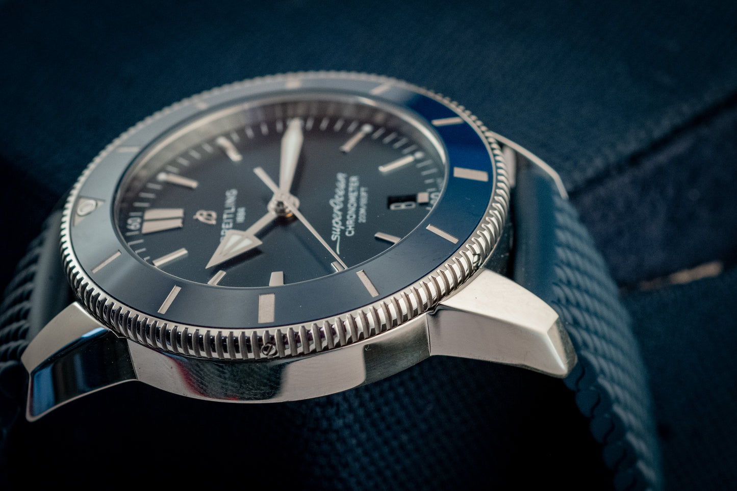 Breitling Breitling Superocean Heritage II 44mm Blue Dial Automatic Ref AB2030161C1S1 Box And Papers