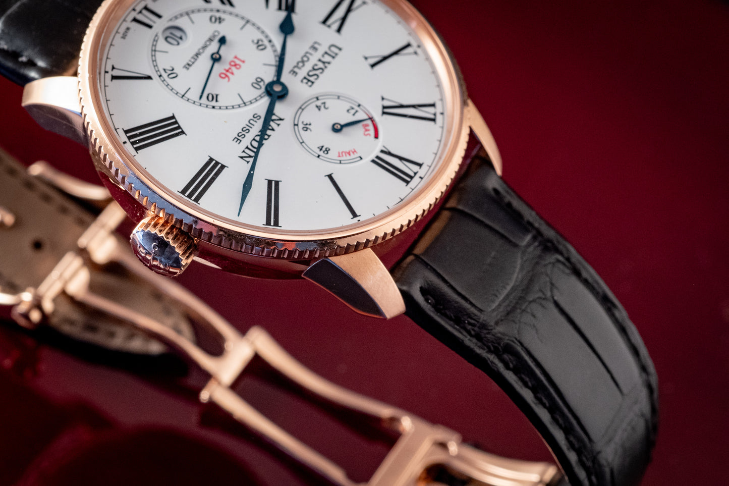 Ulysse Nardin Marine Torpilleur Rose Gold 42mm Rose Gold Box And Papers Ref 1182-310/40
