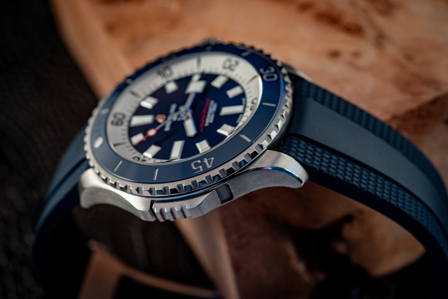 Breitling 2025 Superocean Automatic Diver 42MM Blue/White Dial Ref A17378 Box And Papers