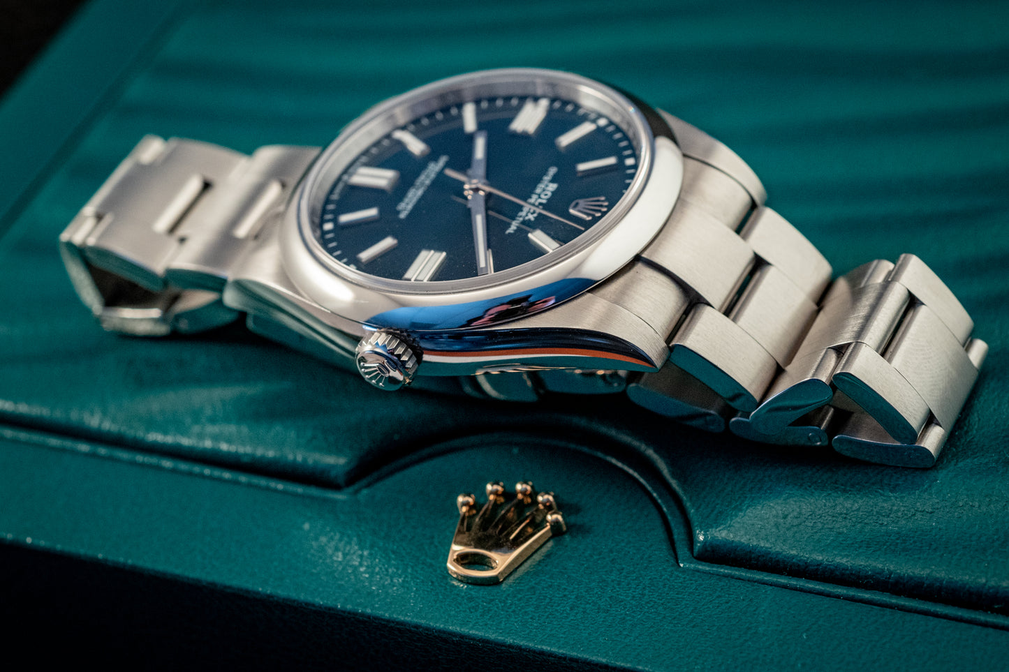 Rolex Oyster Perpetual 41 Blue Dial Steel Mens Automatic Watch 2023 Ref 124300 Box And Papers Purchase Receipt