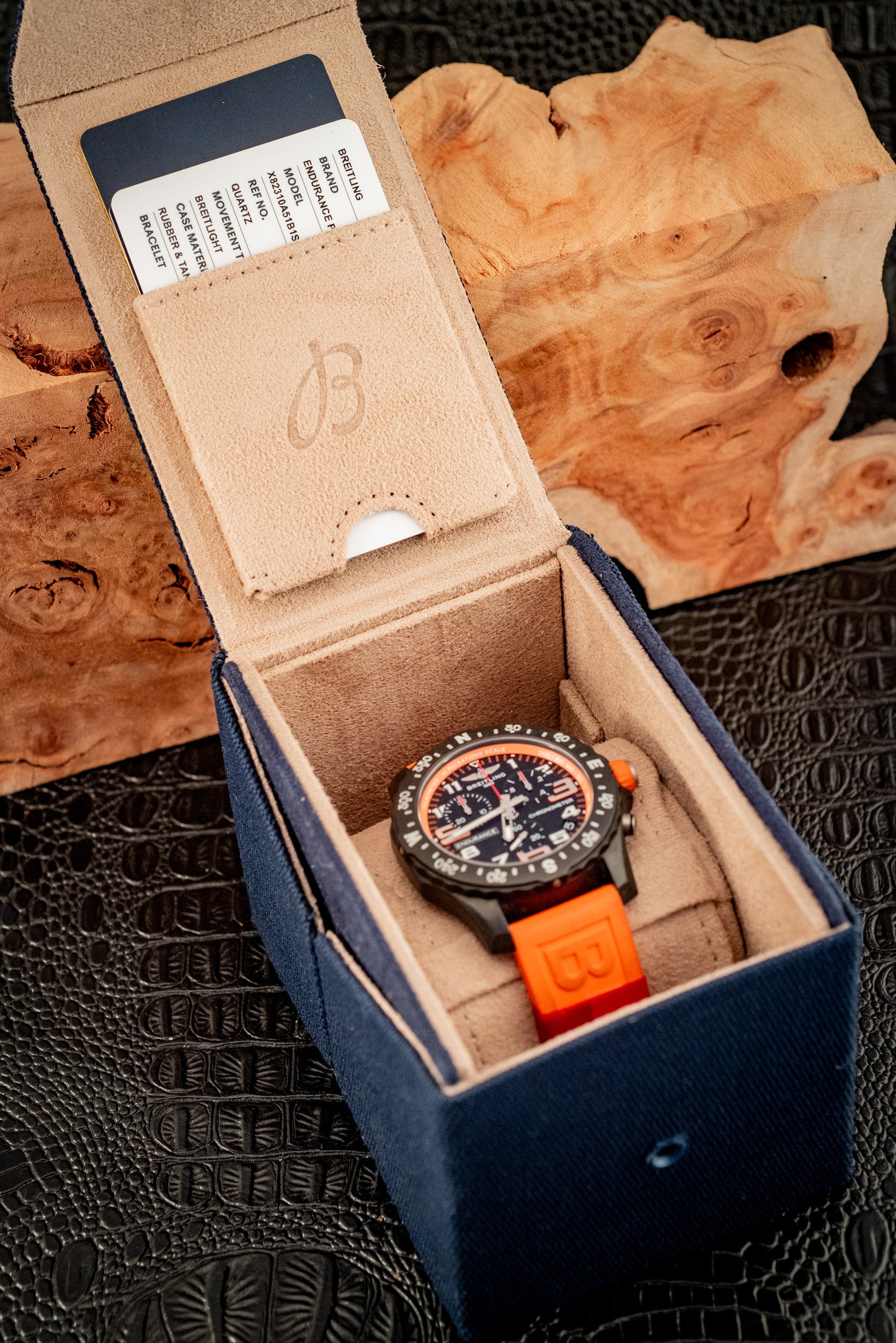 Breitling Endurance Pro 44MM Orange 3 Extra Straps Box And Papers Ref X82310A51B1S1