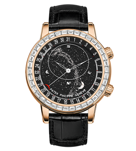Patek Philippe Celestial 6104 Rose Gold / Black : Ref Number 6104R-001