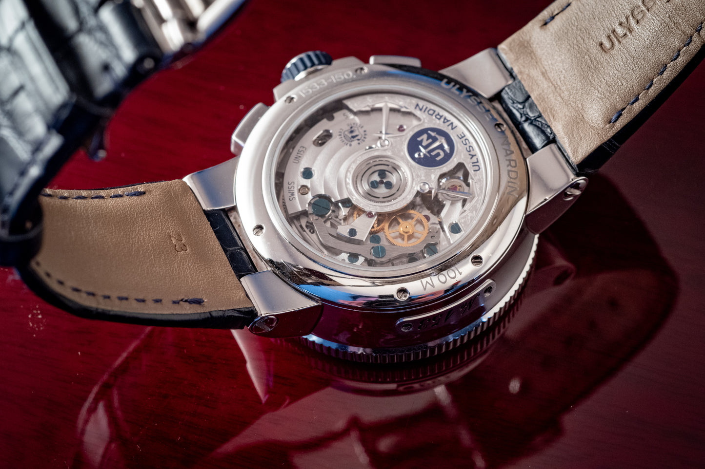 Ulysse Nardin Marine Chronograph 43mm Annual Calendar Box And Papers Ref 1533-150/EO