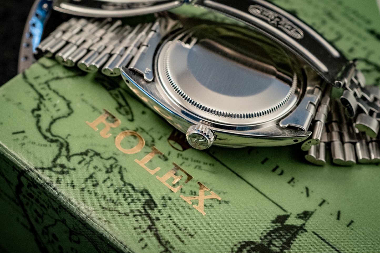 Rolex Datejust Stainless Steel Silver Stick Dial Jubilee Band Ref 1603