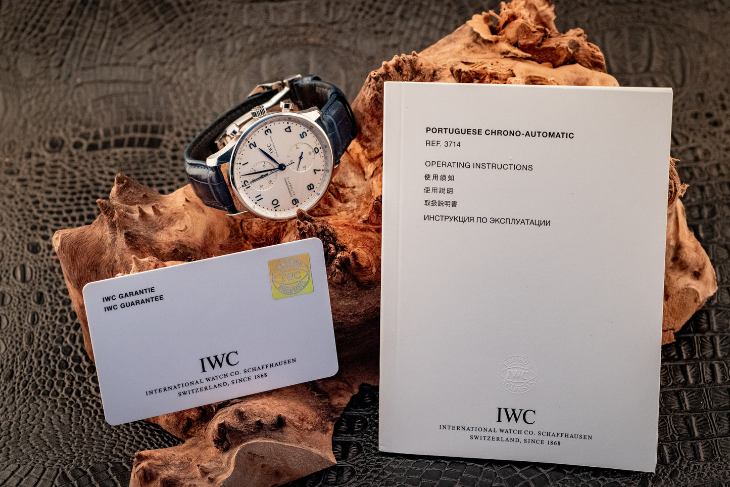 IWC Portuguese Chronograph Blue Strap Box And Papers Ref IW371446