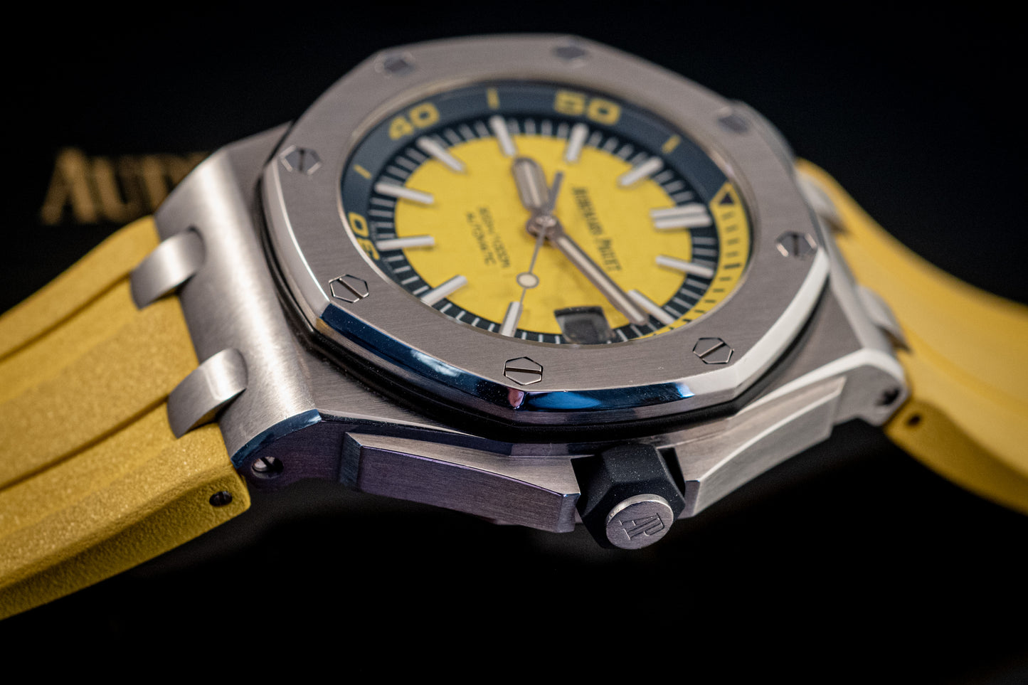 Audemars Piguet Royal Oak Offshore Funky Colors Yellow On Yellow Strap Box And Papers 15710ST.OO.A051CA.01