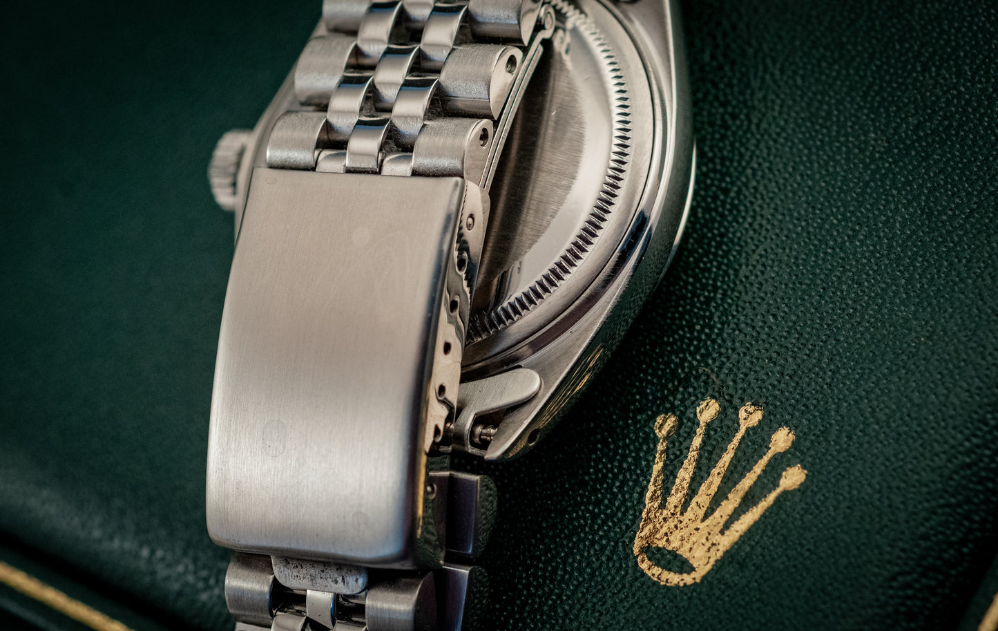 Rolex Datejust 36MM 18K White Gold And Blue Diamond Dial Fluted Bezel Ref 1601