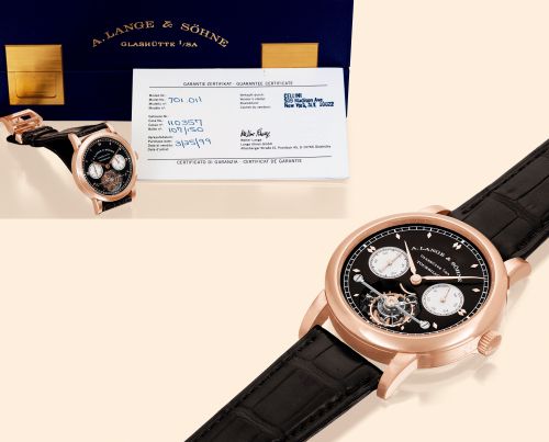 A. Lange & Sšhne Tourbillon Pour le M̩rite Pink Gold / Black : Ref Number 701.011