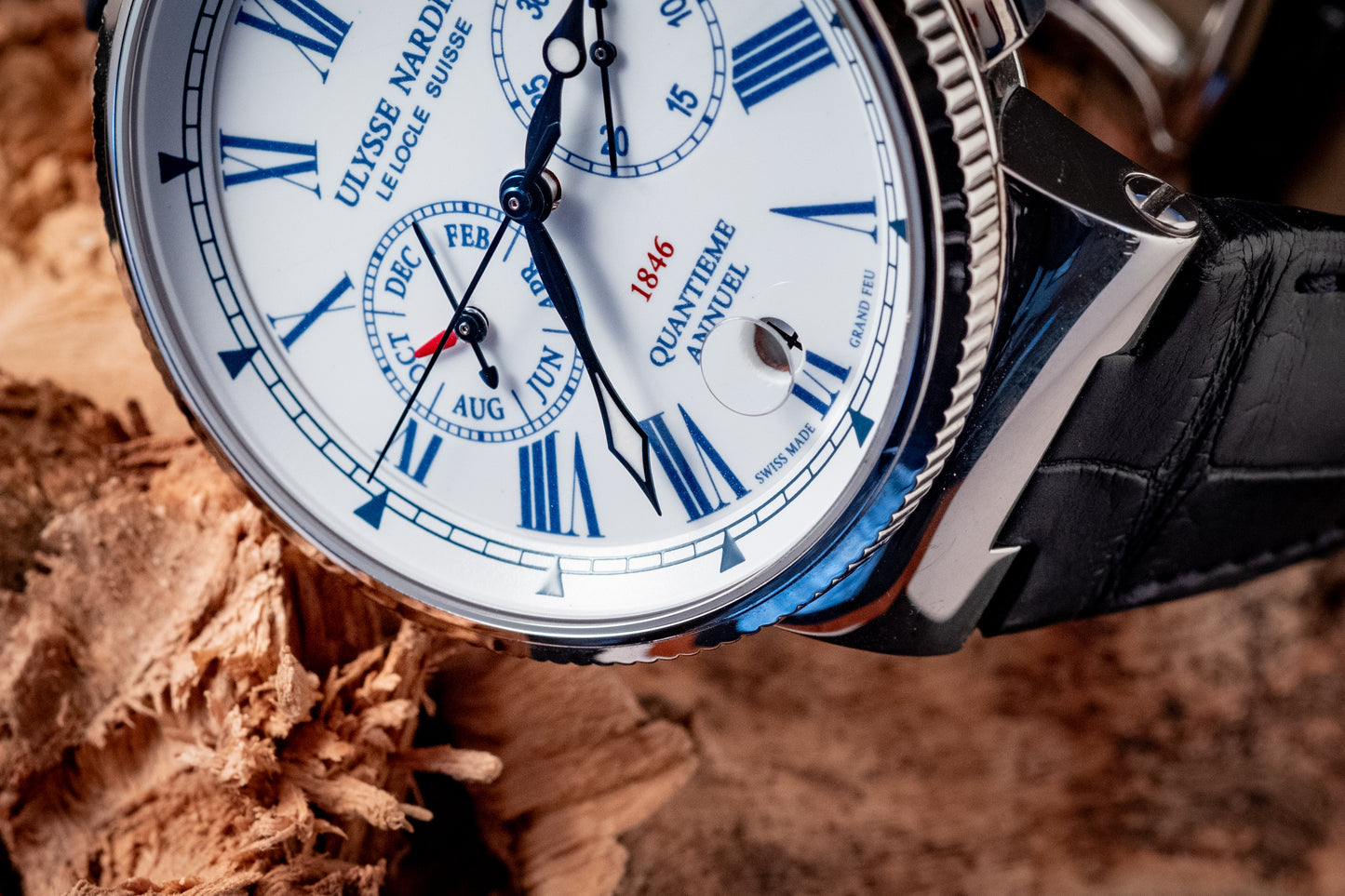 Ulysse Nardin Marine Chronograph 43mm Annual Calendar Box And Papers Ref 1533-150/EO