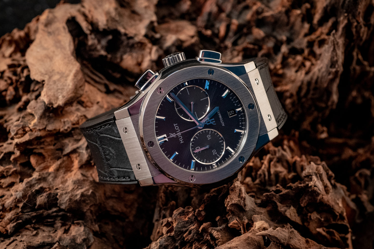 Hublot Classic Fusion Chronograph 45MM Titanium Racing Grey 2024 E Warranty Papers Reference 521.NX.7071.LR