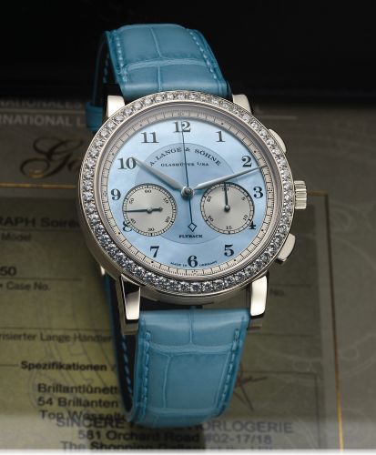 A. Lange & Sšhne A. Lange & Sšhne 1815 Chronograph Diamond / MOP blue : Ref Number 823.042 : Ref Number 823.042