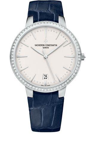 Vacheron Constantin Patrimony 36.5mm Self-Winding White Gold / Diamond / Silver : Ref Number 85515/000G-9841