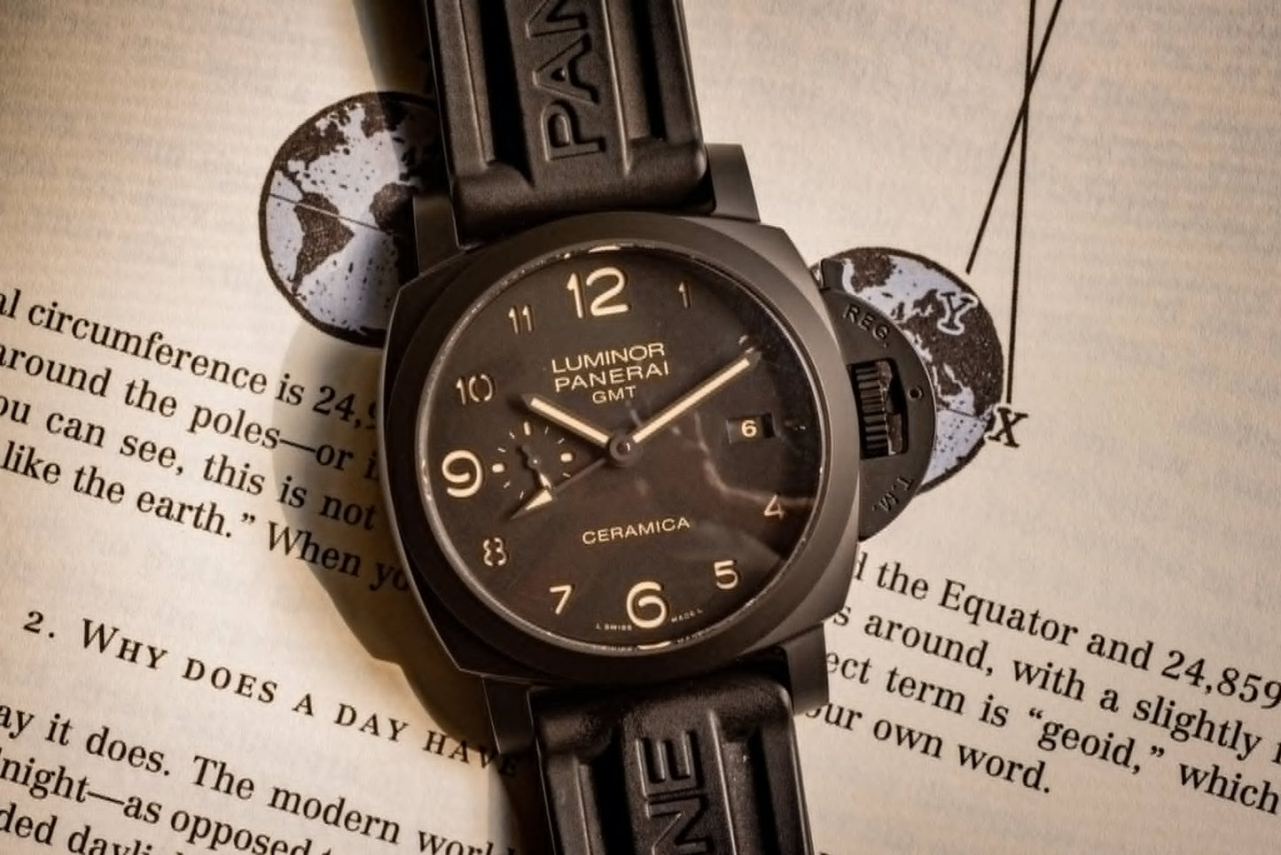 Panerai Luminor 1950 Ceramic 2016 2 Extra Leather Straps Box And Papers Ref PAM00441
