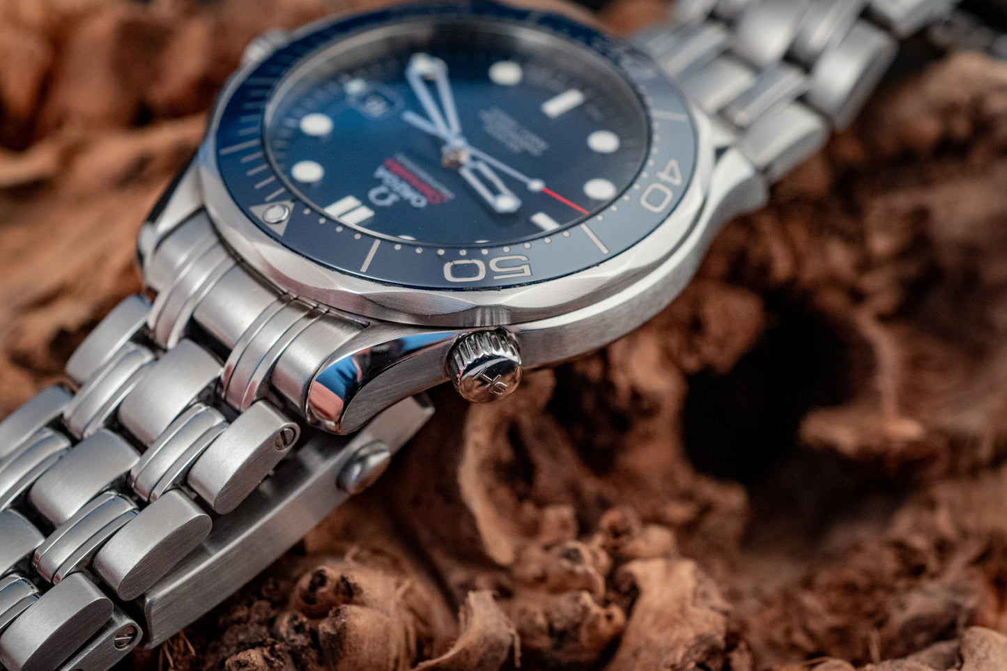 Omega 2023 Seamaster Diver Blue 41MM No Waves On Bracelet Box And Papers Ref 212.30.41.20.03.001