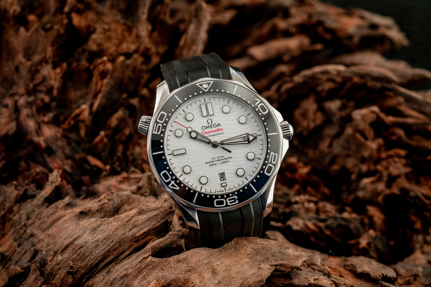 Omega 2024 Seamaster Diver 300M 42MM White Wave Box And Papers Ref 210.32.42.20.04.001