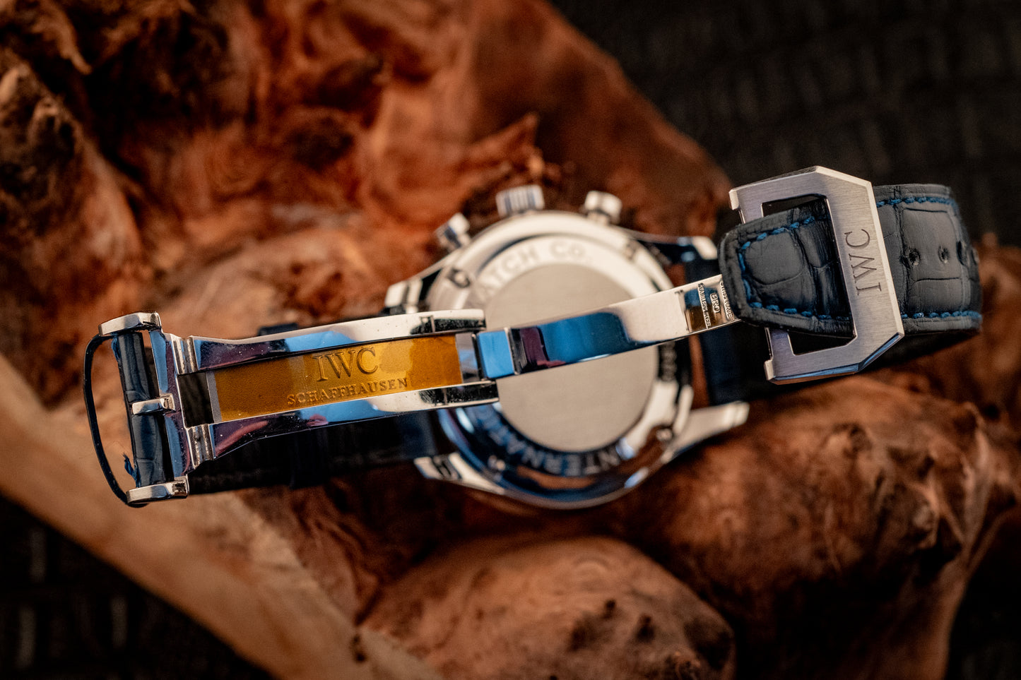 IWC Portuguese Chronograph Blue Strap Box And Papers Ref IW371446