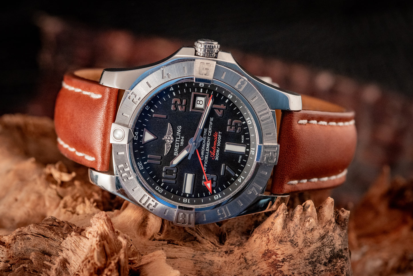 Breitling Avenger II GMT 43 Leather Strap Ref A3239011/BC34 Box And Papers