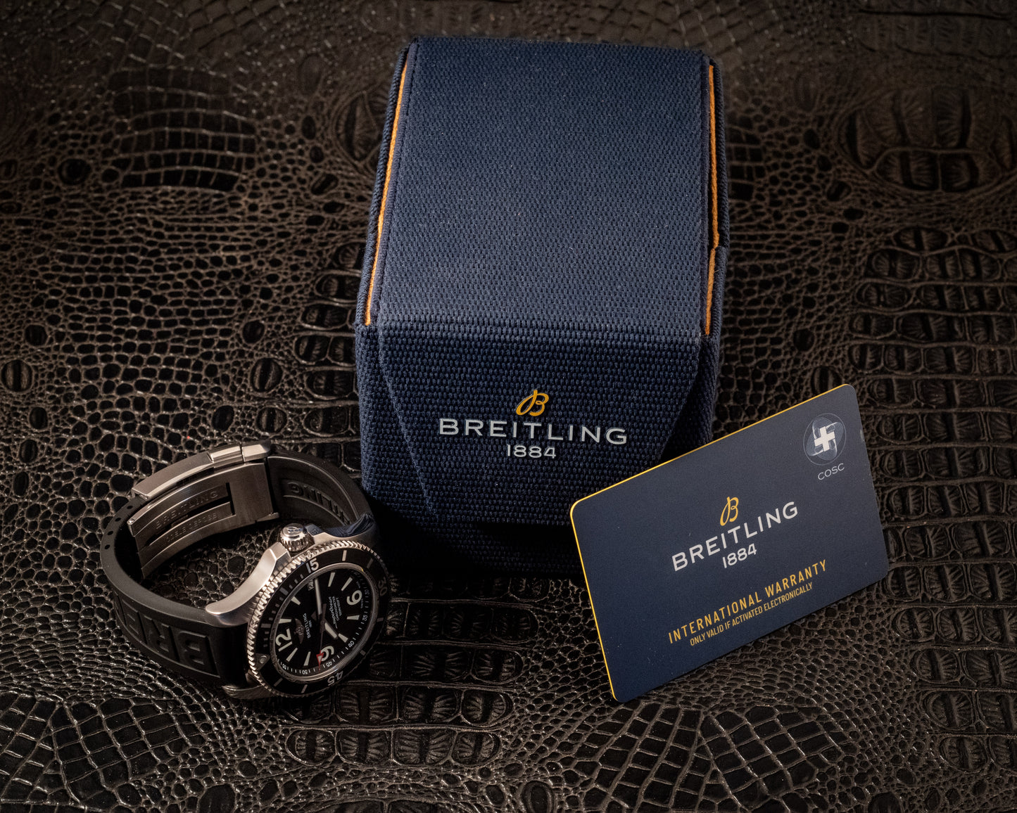 Breitling Superocean 42mm 2022 Service Paperwork Box And Papers Travel Pouch Ref A17366021B1S2