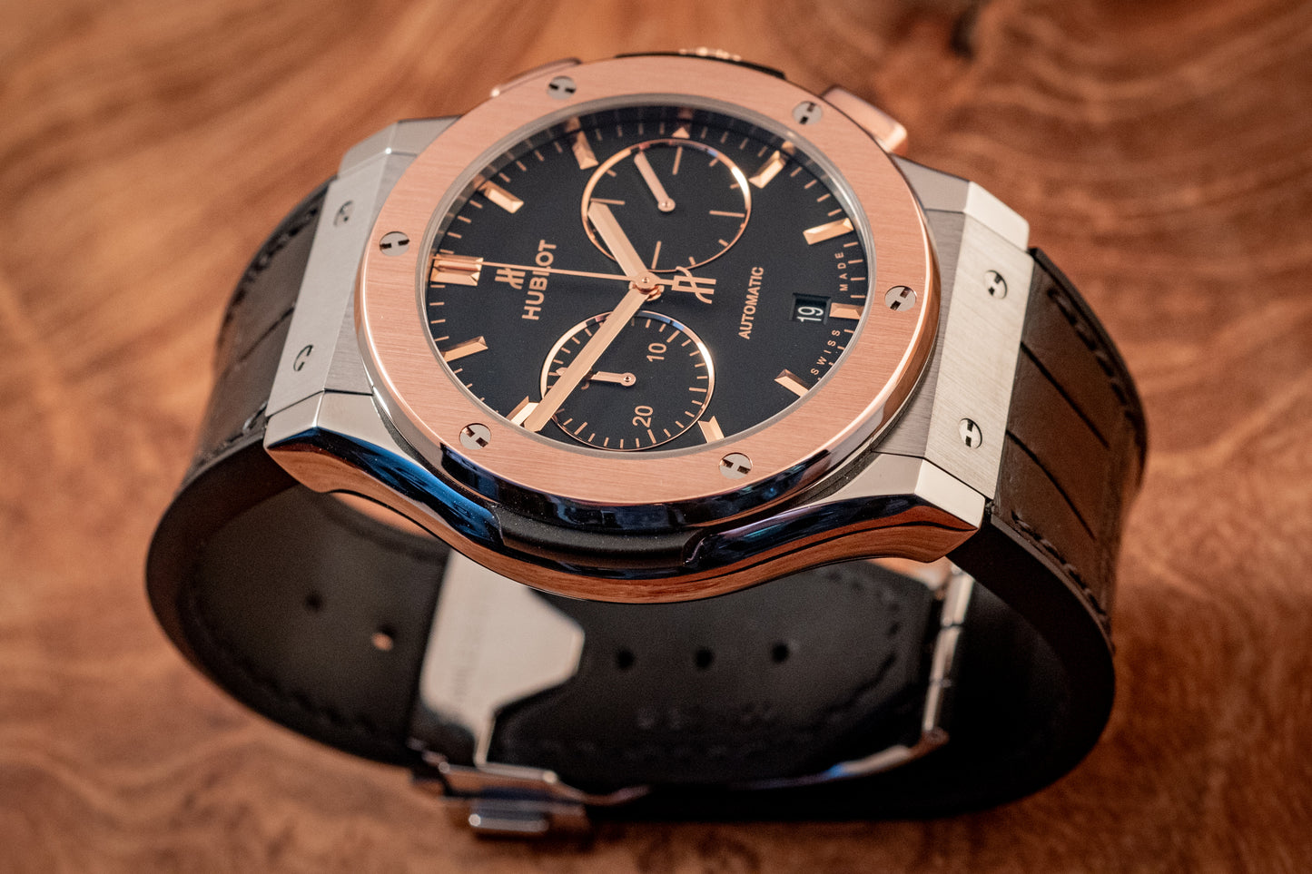 Hublot Classic Fusion Chronograph 45MM King Rose Gold Titanium 2024 E Warranty Papers Reference 521.NO.1181.LR