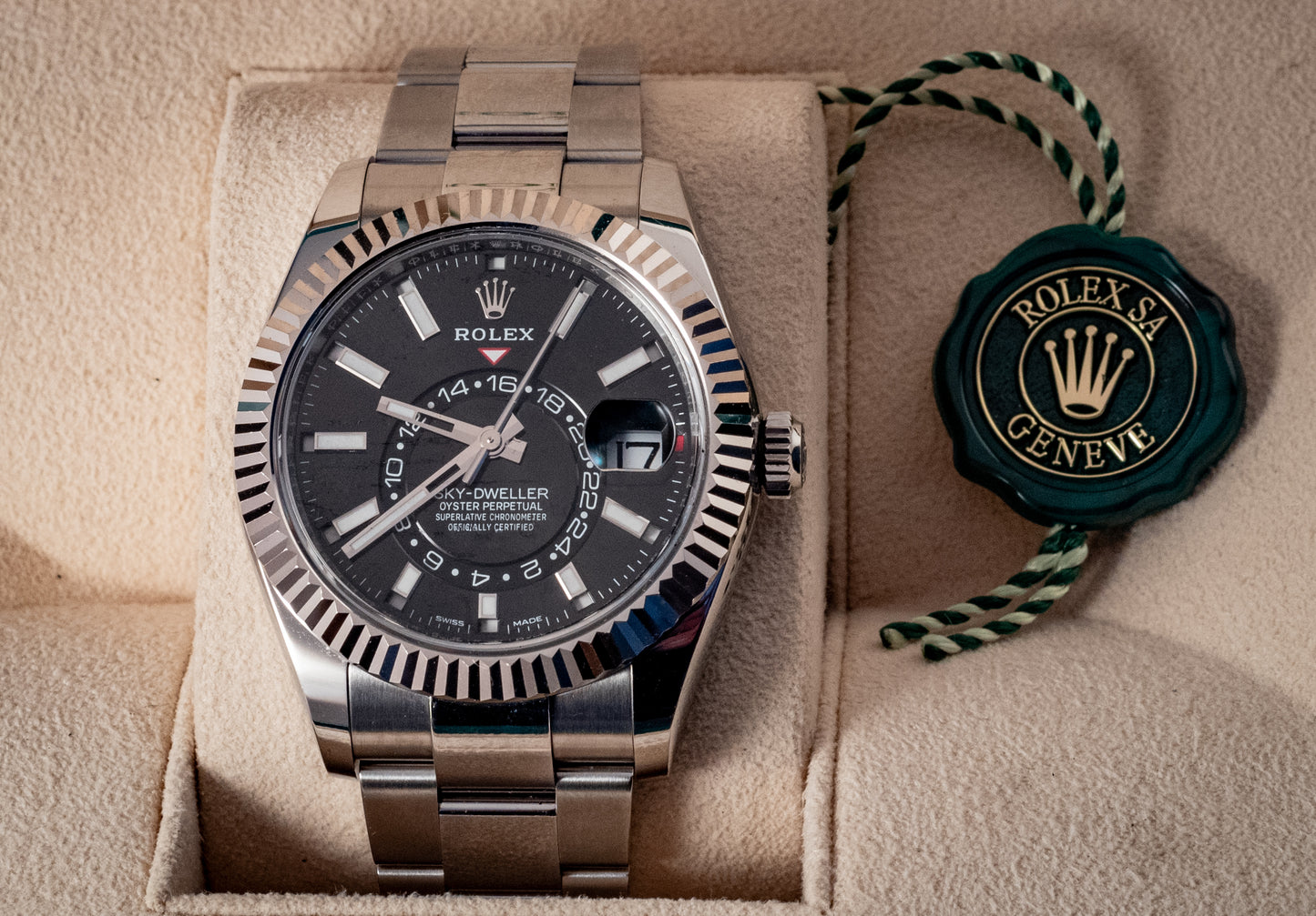 Rolex Sky Dweller 42mm Black Dial 2023 Box And Papers Ref 326934