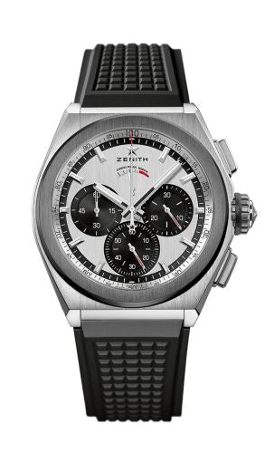 Zenith Defy El Primero 21 Titanium / Ceramic / Silver Panda / Rubber : Ref Number 95.9005.9004/01.R782