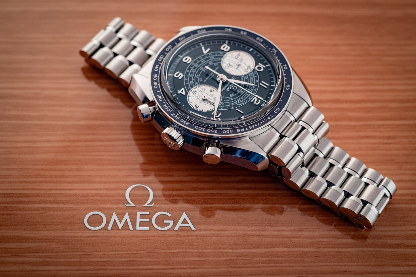 Omega Speedmaster Blue Chronoscope Master Chronometer 2021 Box And Papers Ref 329.30.43.51.03.001