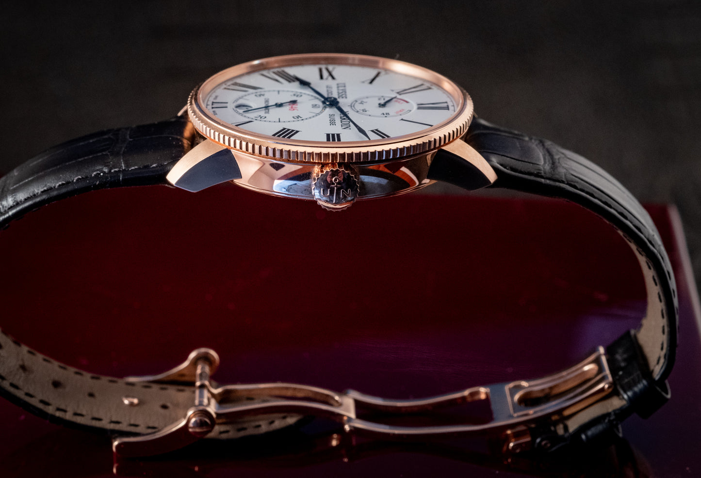 Ulysse Nardin Marine Torpilleur Rose Gold 42mm Rose Gold Box And Papers Ref 1182-310/40