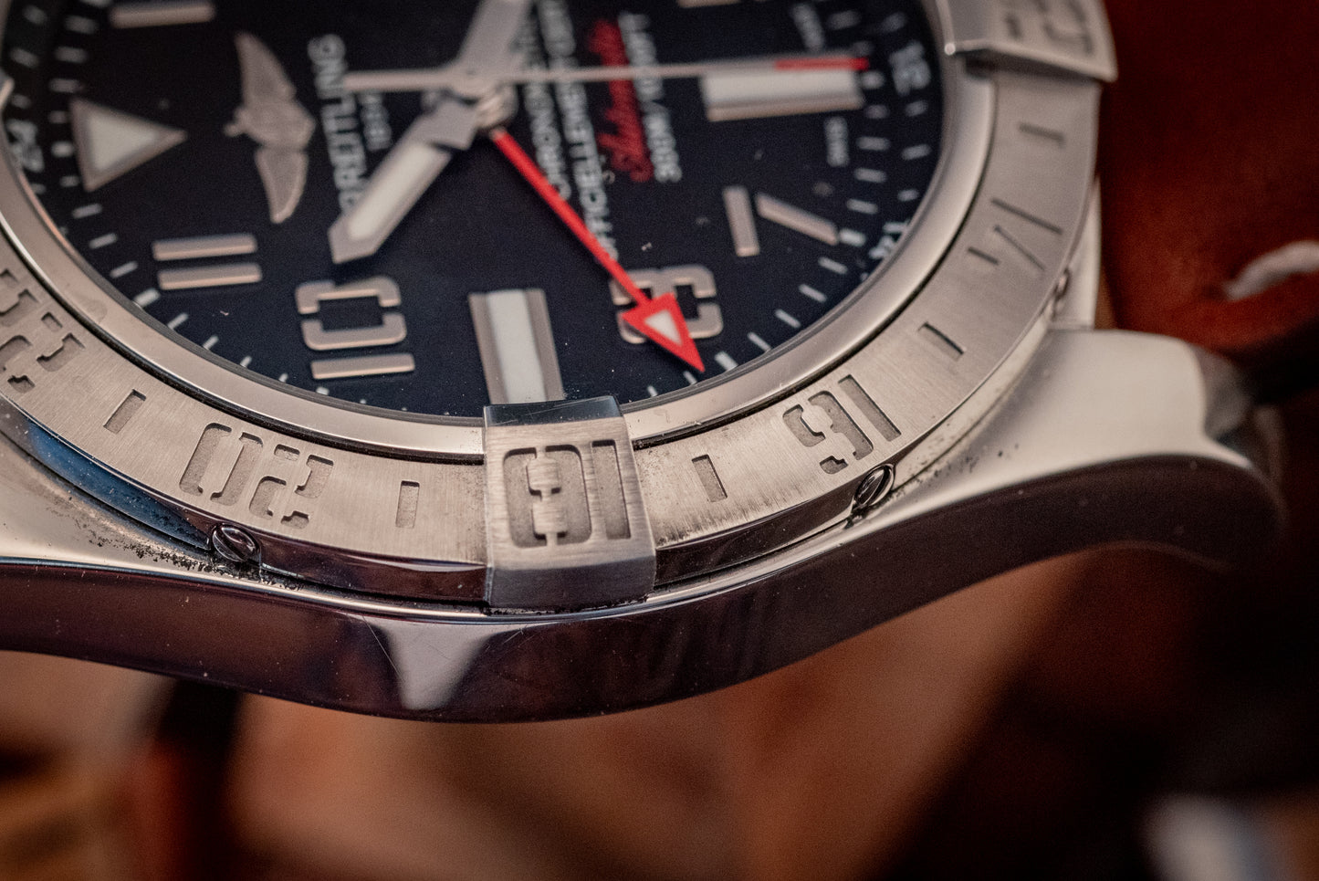 Breitling Avenger II GMT 43 Leather Strap Ref A3239011/BC34 Box And Papers