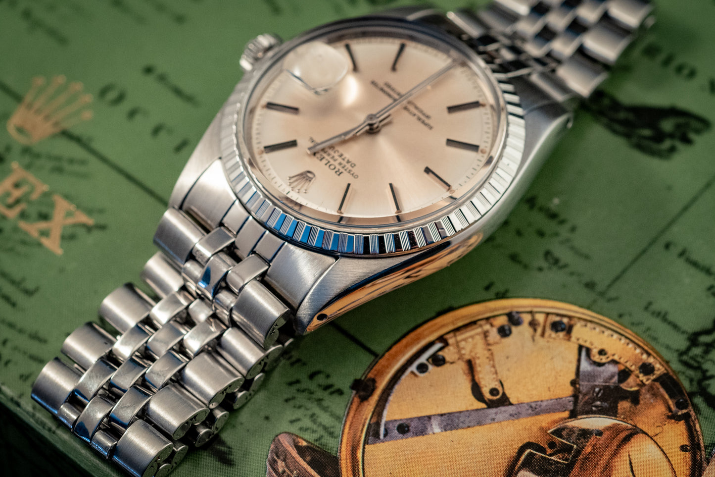 Rolex Datejust Stainless Steel Silver Stick Dial Jubilee Band Ref 1603