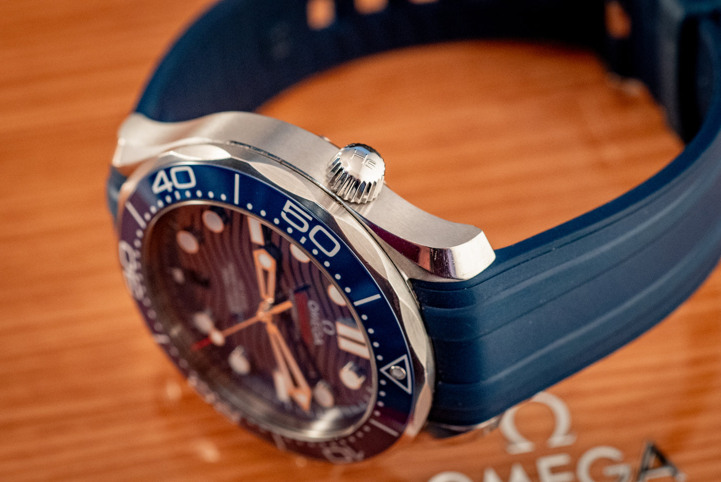 Omega Seamaster Diver 300MM Blue Dial Rubber 2020 Ref 210.32.42.20.03.001 Box And Papers