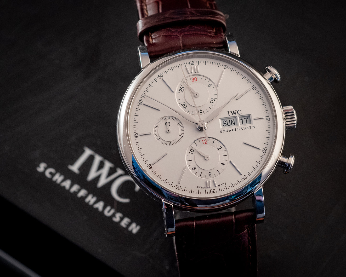 IWC Portofino Chronograph 2020 White Dial Box And Papers Ref IW391027