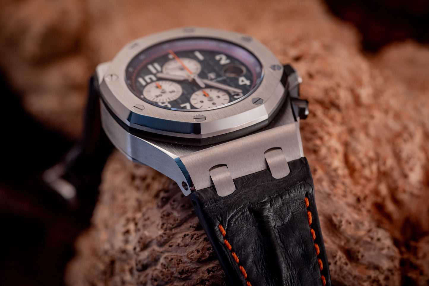 Audemars Piguet Royal Oak Offshore Chronograph Navy Box & Papers 42mm Extra Strap Ref 26470ST.OO.A027CA.01