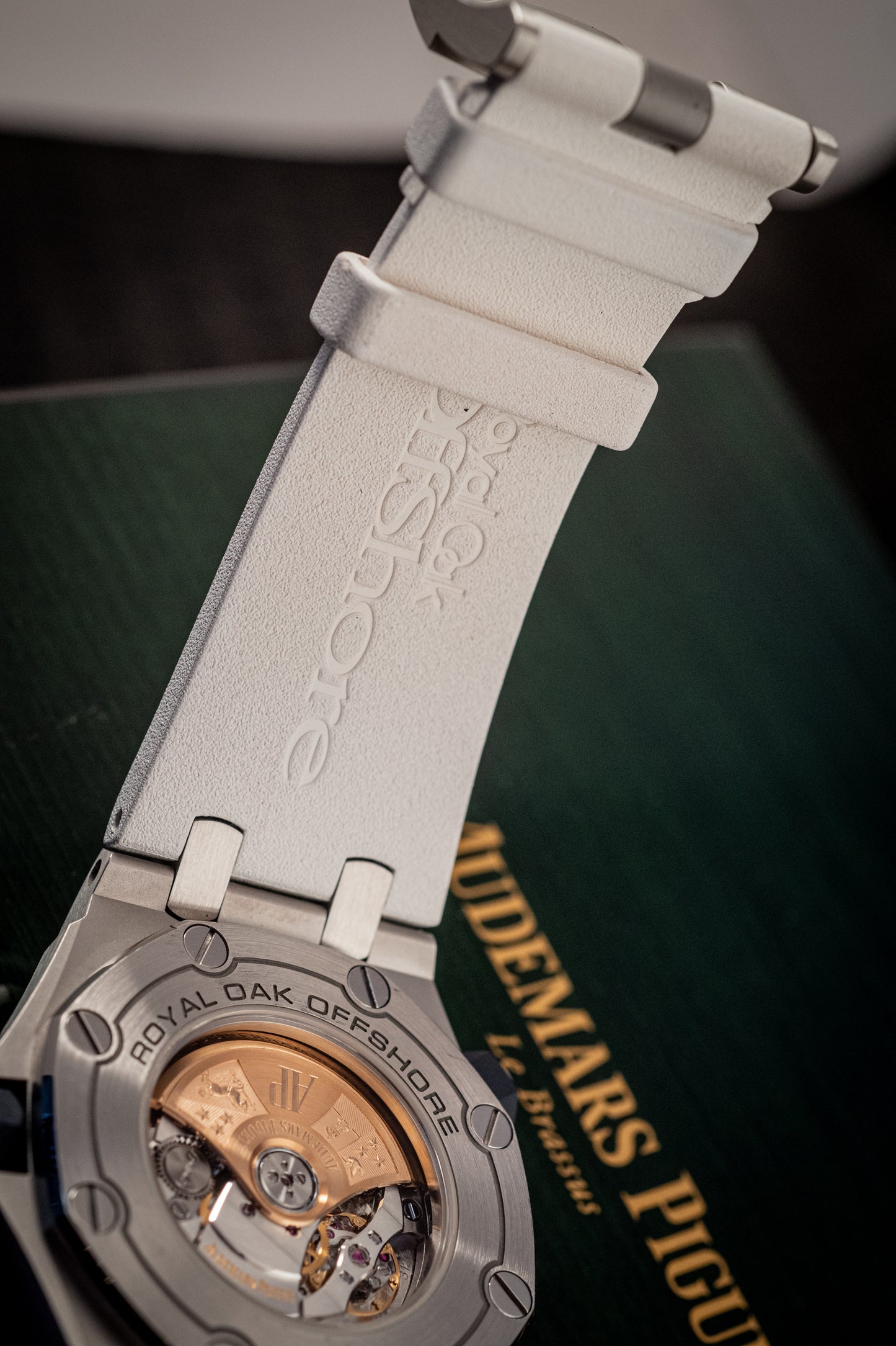Audemars Piguet Royal Oak Offshore Diver White Dial Additional Blue Strap Box And Papers Ref 15710ST.OO.A010CA.01