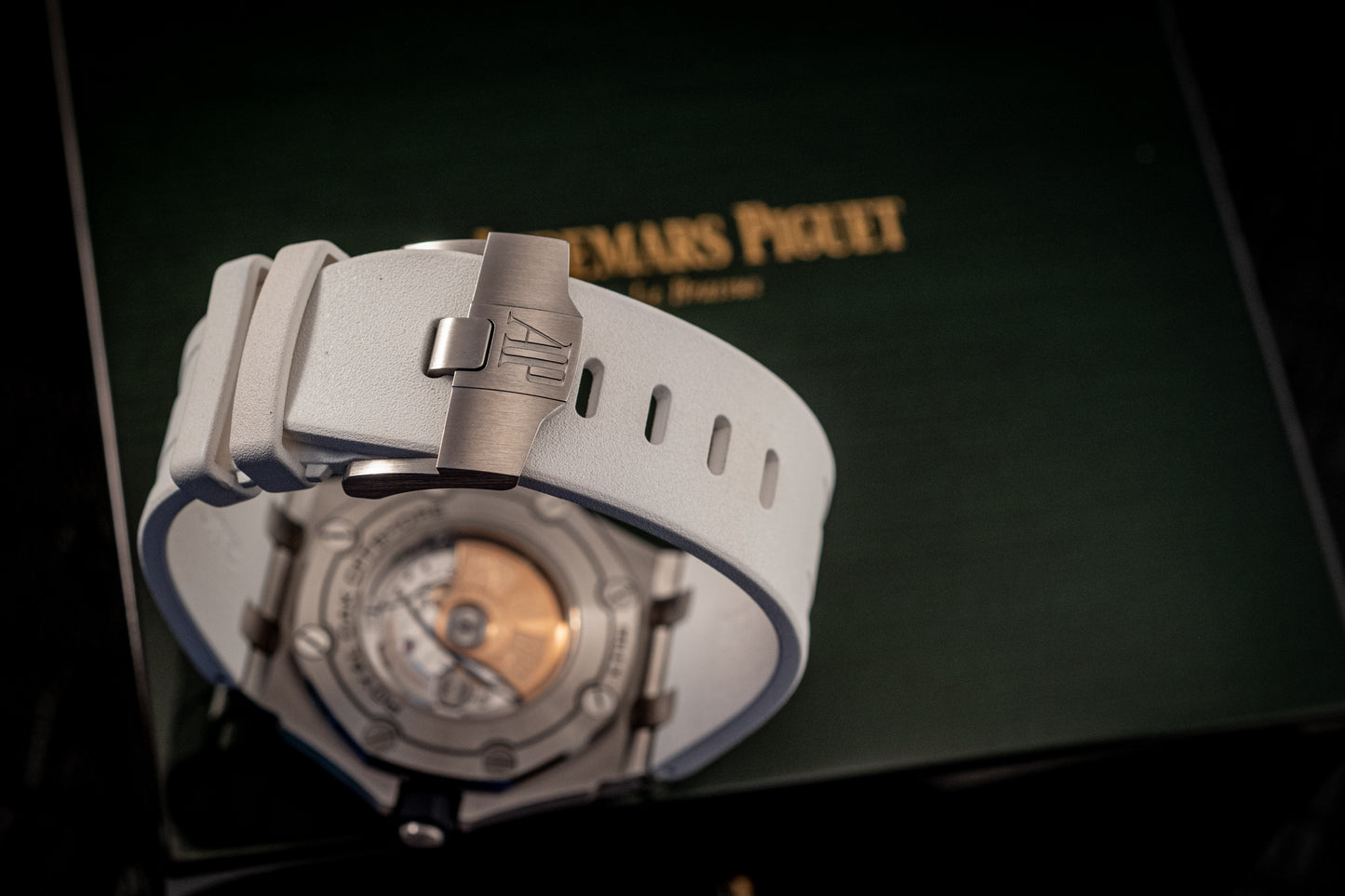 Audemars Piguet Royal Oak Offshore Diver White Dial Additional Blue Strap Box And Papers Ref 15710ST.OO.A010CA.01