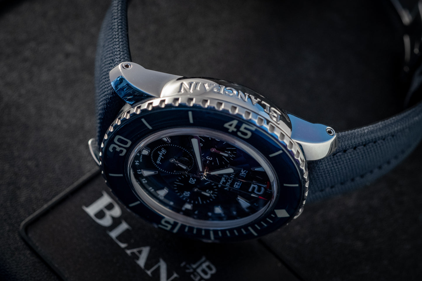Blancpain Fifty Fathoms Blue Dial Box And Papers MSRP $32,300 2023 Service Papers Ref 5066f-1140-52b