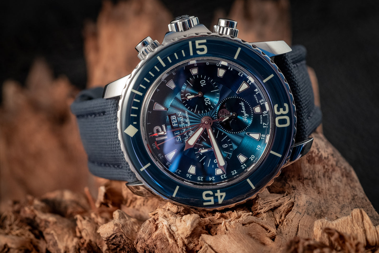 Blancpain Fifty Fathoms Blue Dial Box And Papers MSRP $32,300 2023 Service Papers Ref 5066f-1140-52b