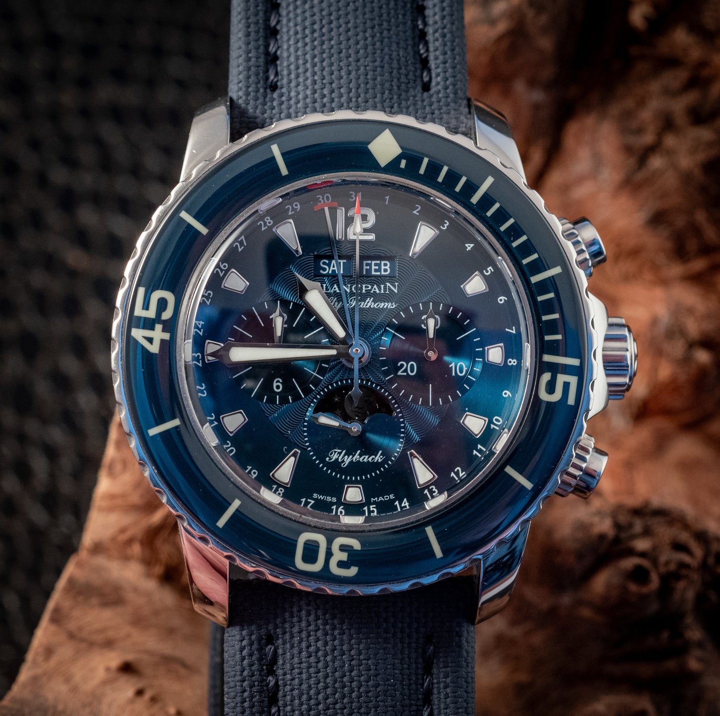 Blancpain Fifty Fathoms Blue Dial Box And Papers MSRP $32,300 2023 Service Papers Ref 5066f-1140-52b